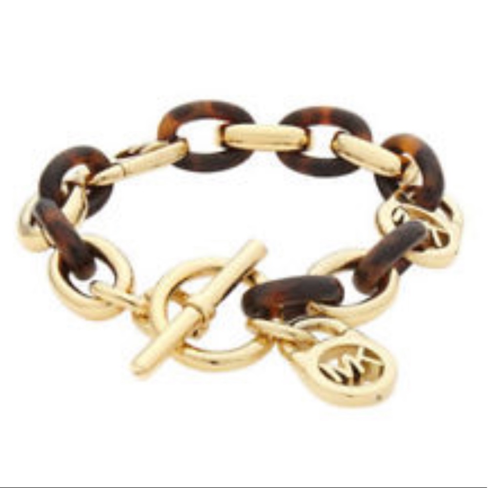 Michael Kors HeritageLink Tortoise Toggle Bracelet